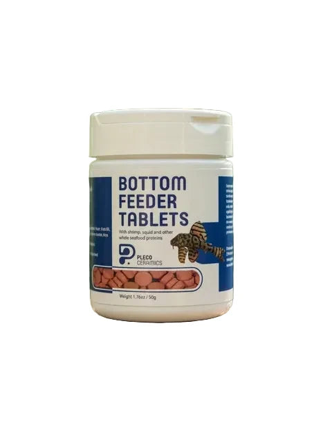 Pleco Ceramics High Protein Bottom Feeder Tablets with shrimp